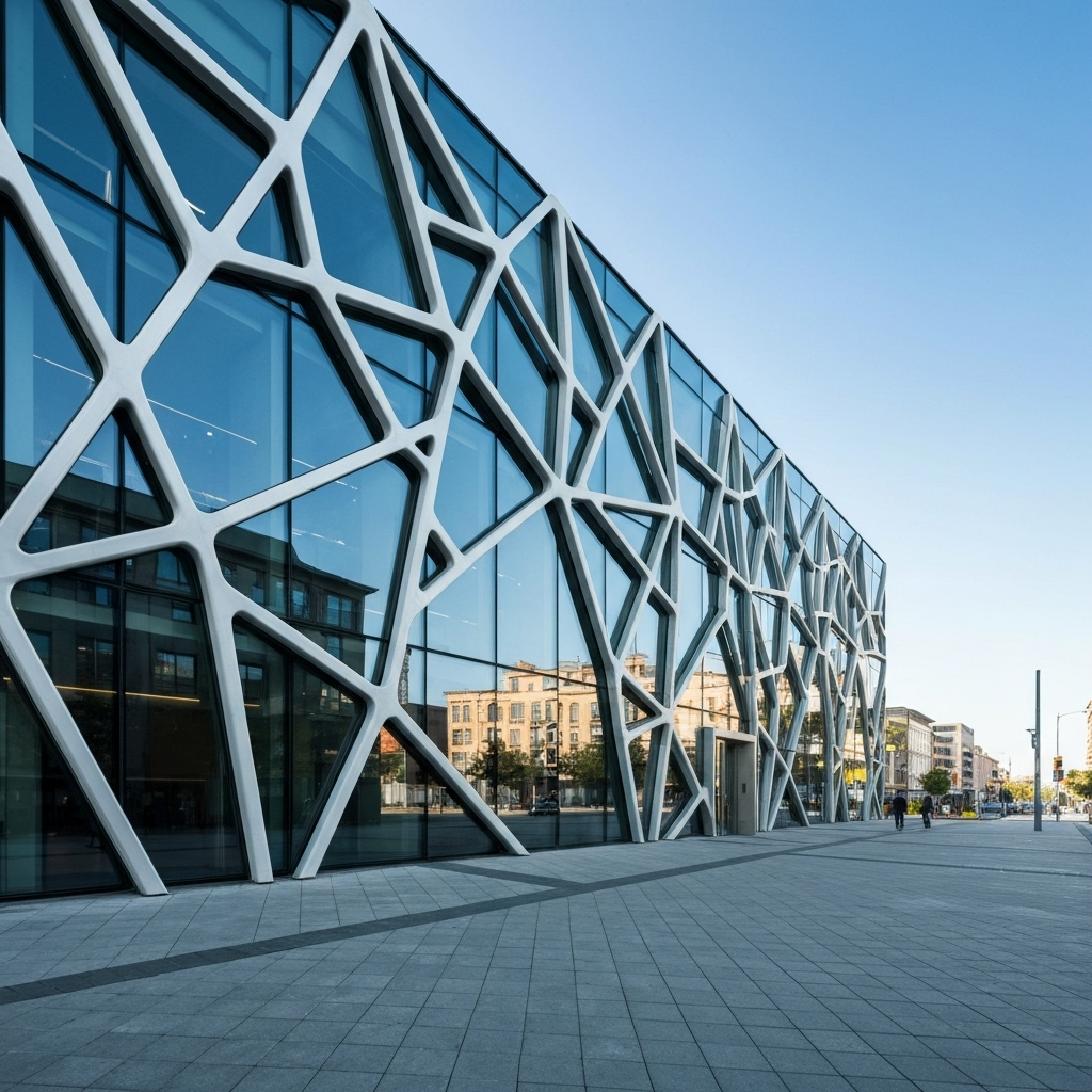 Splinder Glasses spider glass facade installation